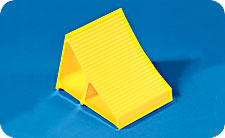 Aldon® Aluminum Wheel Chock for Truck and Trailer
Block Width 7" x Length 10 3/4" x Height 8Weight 7 lbs. 
For maximum tire dia. 30" 
Powder-coated safety yellow.