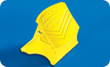 Aldon® Ductile Iron Wheel Chock for Truck and Trailer
Block Width 10" x Length 10 1/2" x Height 10 3/4" 
Weight 27 lbs. 
For maximum tire dia. 38" 
Powder-coated safety yellow.